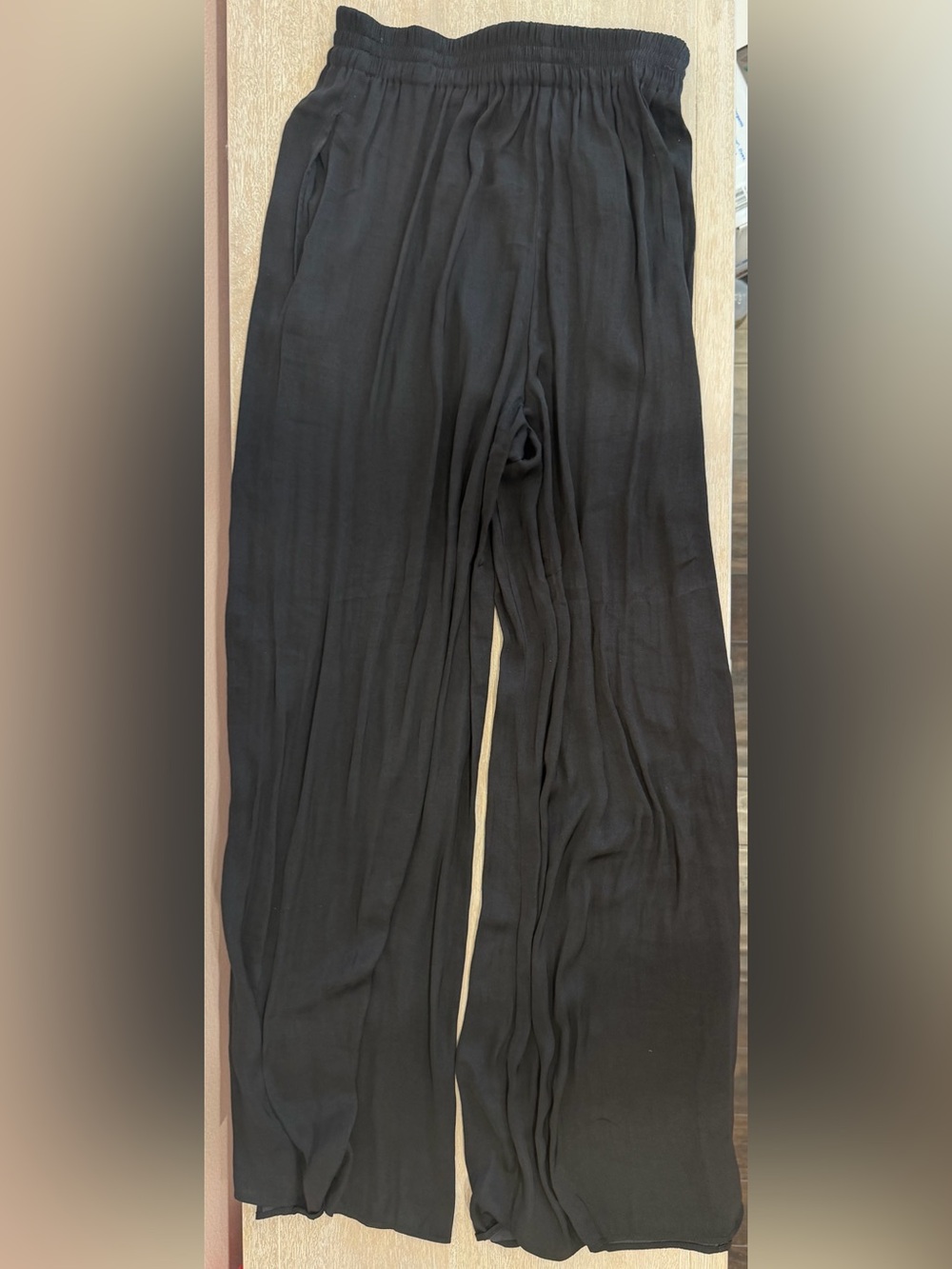 Zara Black Wide-Leg Palazzo Pants - Picture 3 of 6